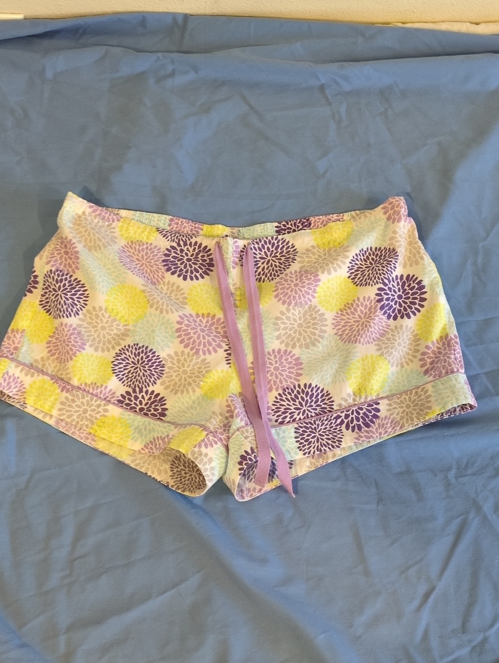 Dearfoam's Women's Floral Pastel Print Sleep Shorts M 100% Cotton